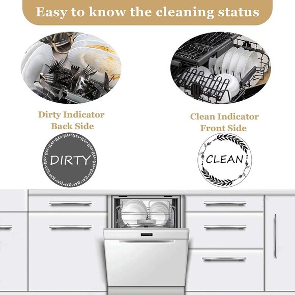 Clean and Dirty Magnet，Dishwasher Magnet Clean Dirty Sign Indicator，Reversible D - Picture 3 of 6